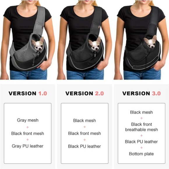 YUDODO Pet Dog Sling Carrier Breathable Mesh Travel Safe Sling Bag Carrier - Picture 6 of 9